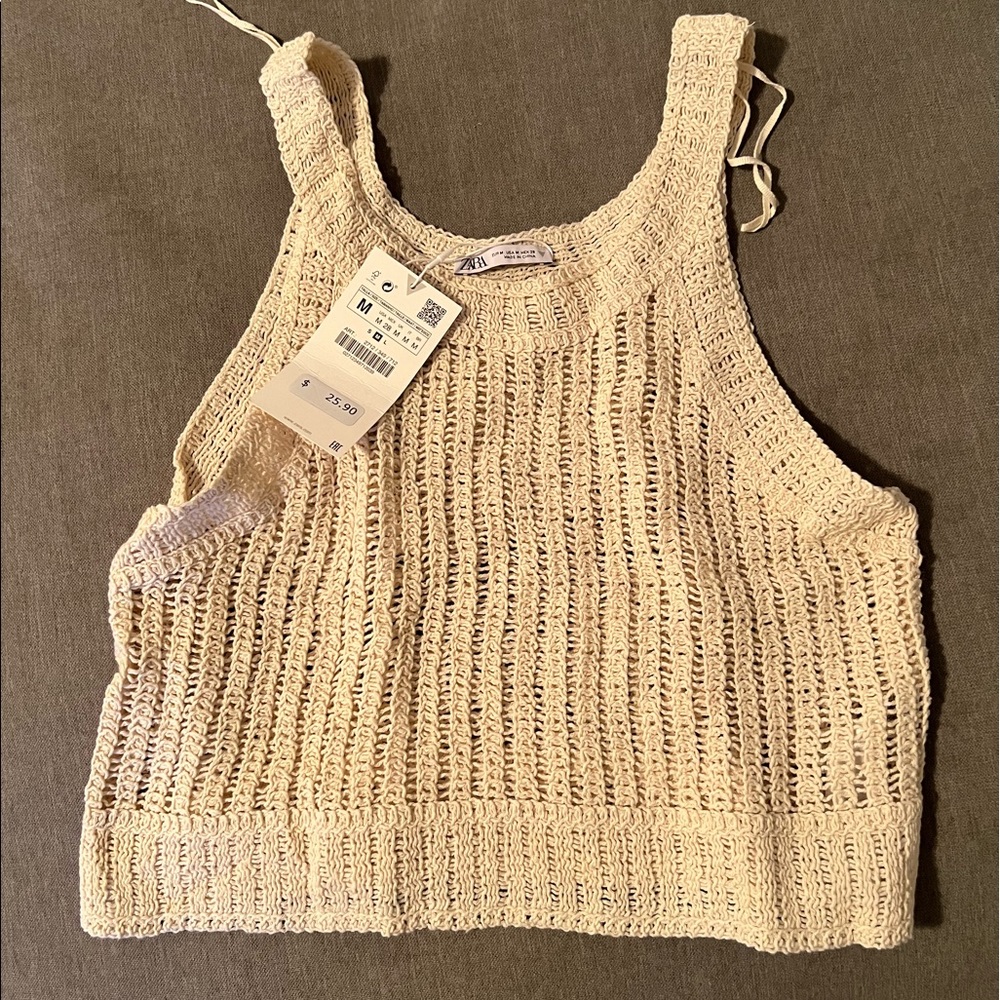 Zara Crochet Cropped Tank